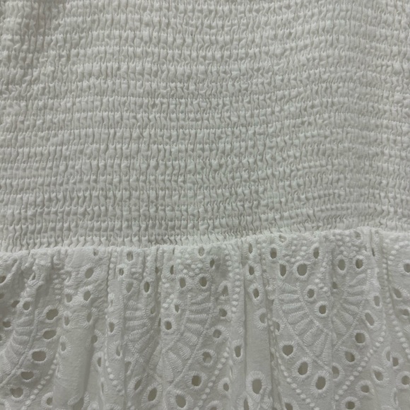 EVERLY • White Tie Up Eyelet Dress • size S - Picture 6 of 10